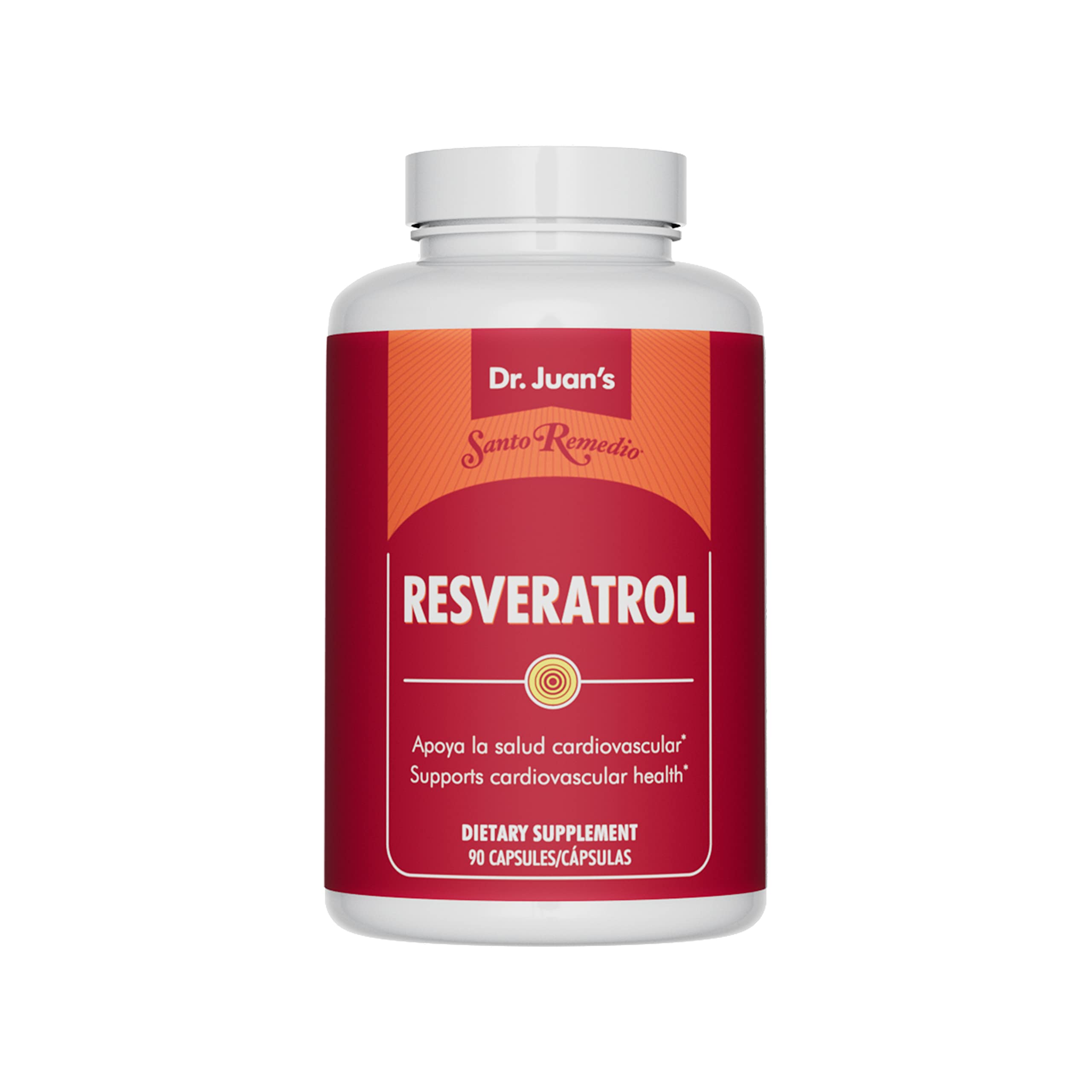 Santo Remedio Trans-Resveratrol Antioxidant Supplement front view