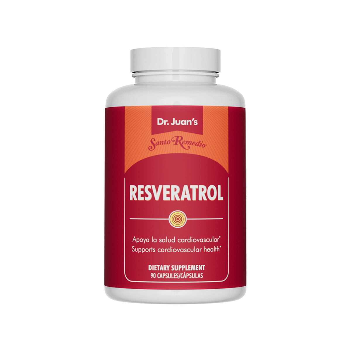 Santo Remedio Trans-Resveratrol Antioxidant Supplement front view