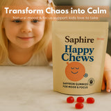 SAPHIRE HAPPY CHEWS Saffron Gummies berry flavour close-up