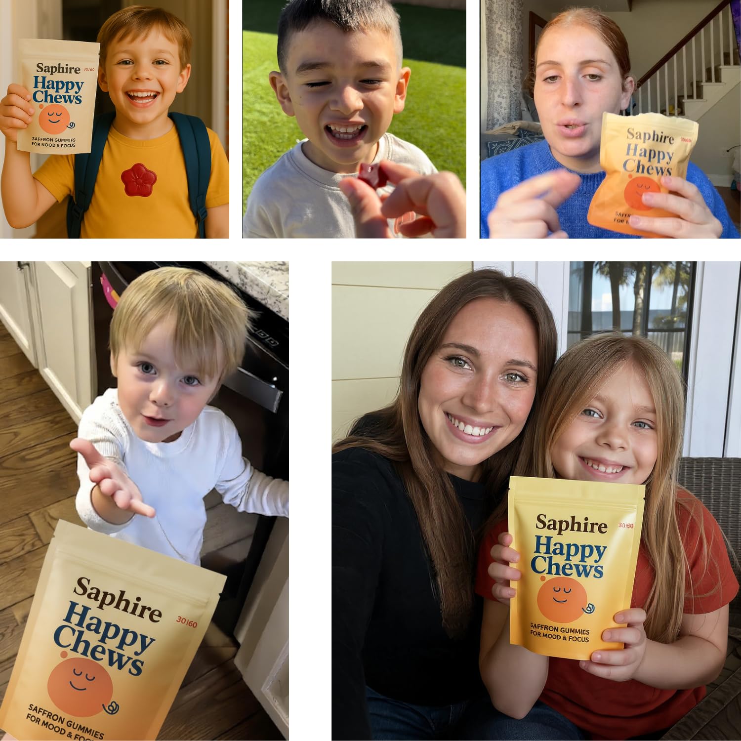 SAPHIRE HAPPY CHEWS Saffron Gummies ingredients list