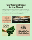 Sapling Vitamin B Complex bottle with tree planting initiative graphic