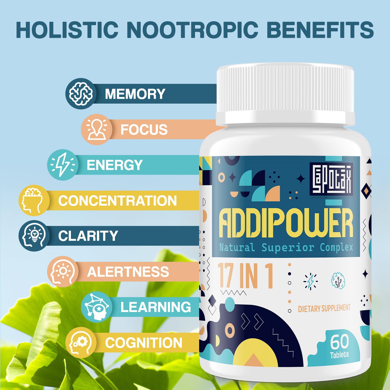 Sapotax 17-in-1 Brain Supplement ingredients list