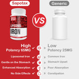 Sapotax Iron Supplement bottle side view