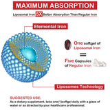 Sapotax Iron Supplement ingredients list on packaging