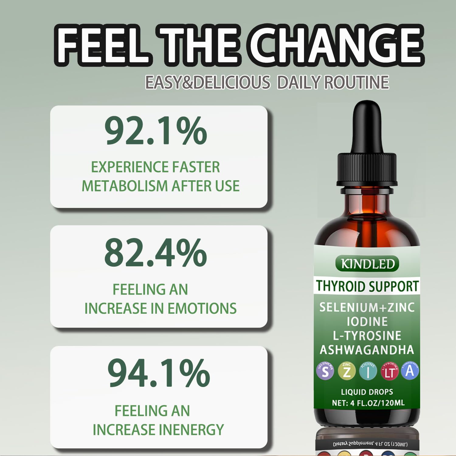 SAPURAIS Thyroid Support Liquid Drops dropper in use