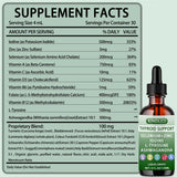 SAPURAIS Thyroid Support Liquid Drops lifestyle scene with beverage