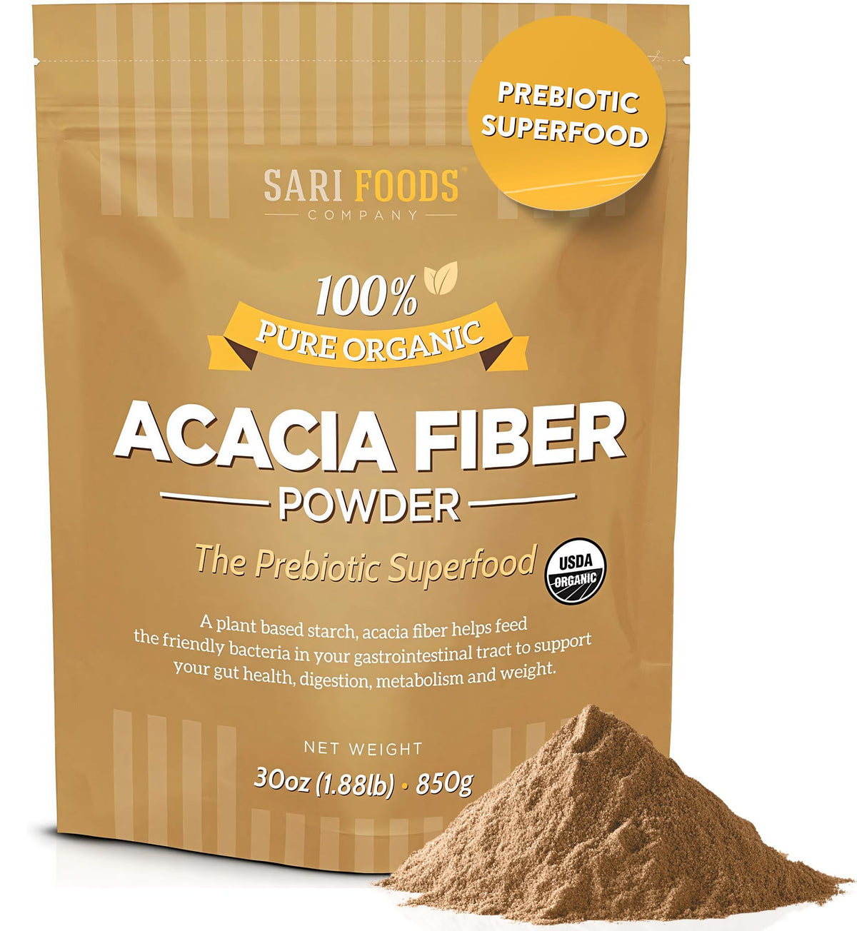 Sari Foods Co Acacia Fiber Powder 850g front view