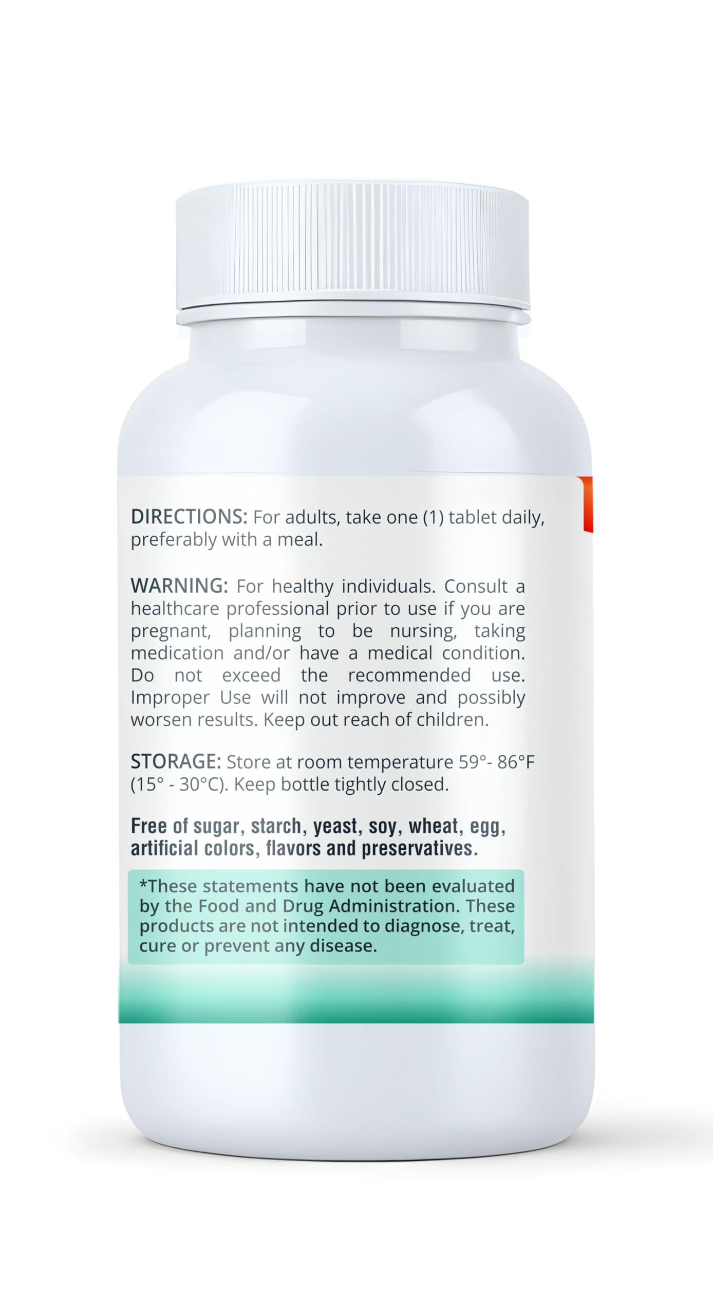 Sarvari Nutrition Magnesium Glycinate 500mg with B6 side view