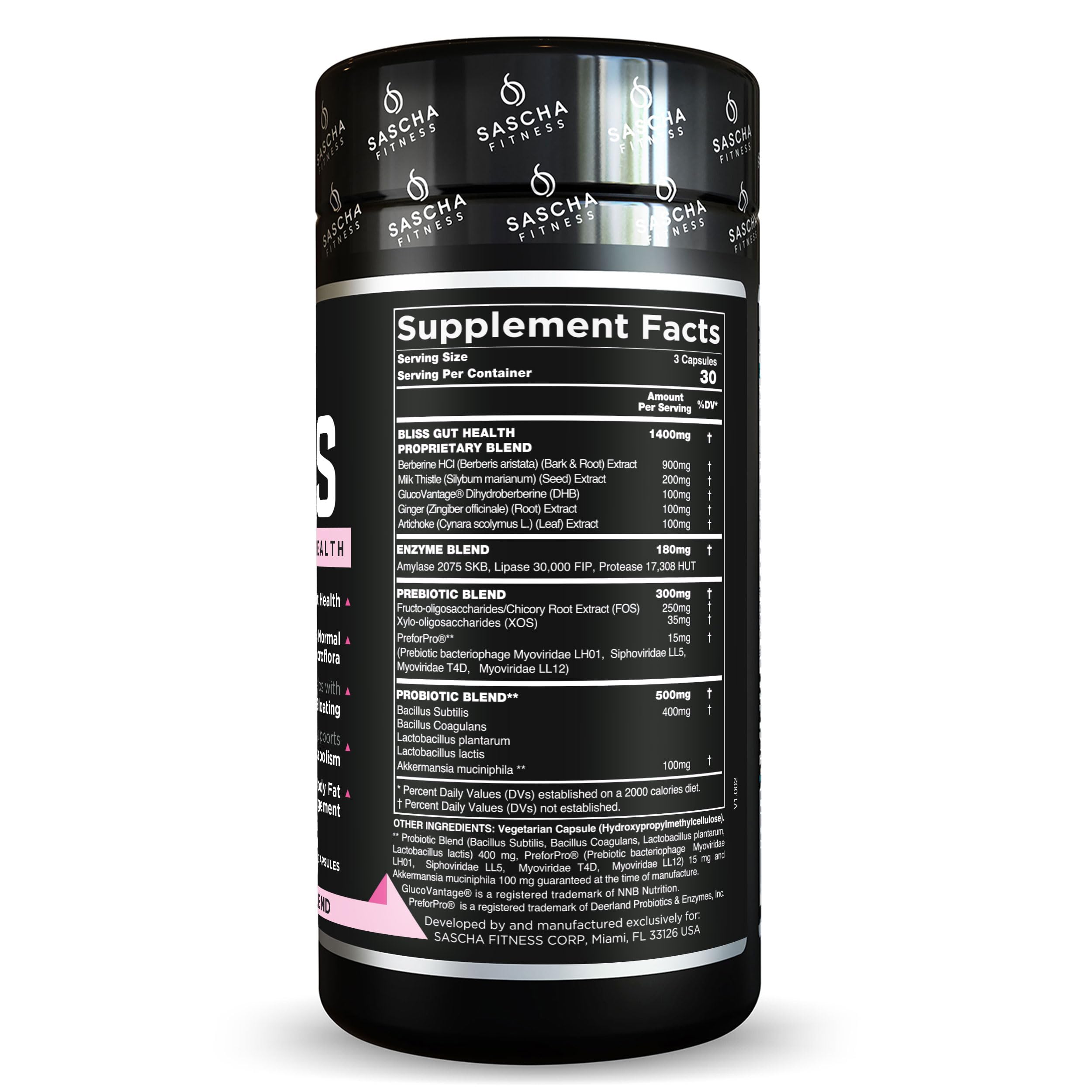 SASCHA FITNESS Bliss a daily routine supplement capsules in a bowl