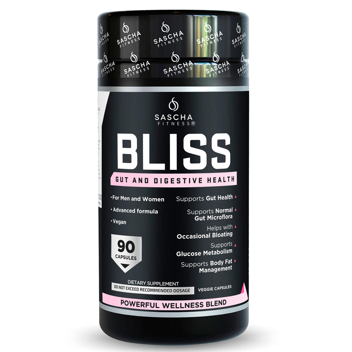 SASCHA FITNESS Bliss a daily routine supplement front view with packaging