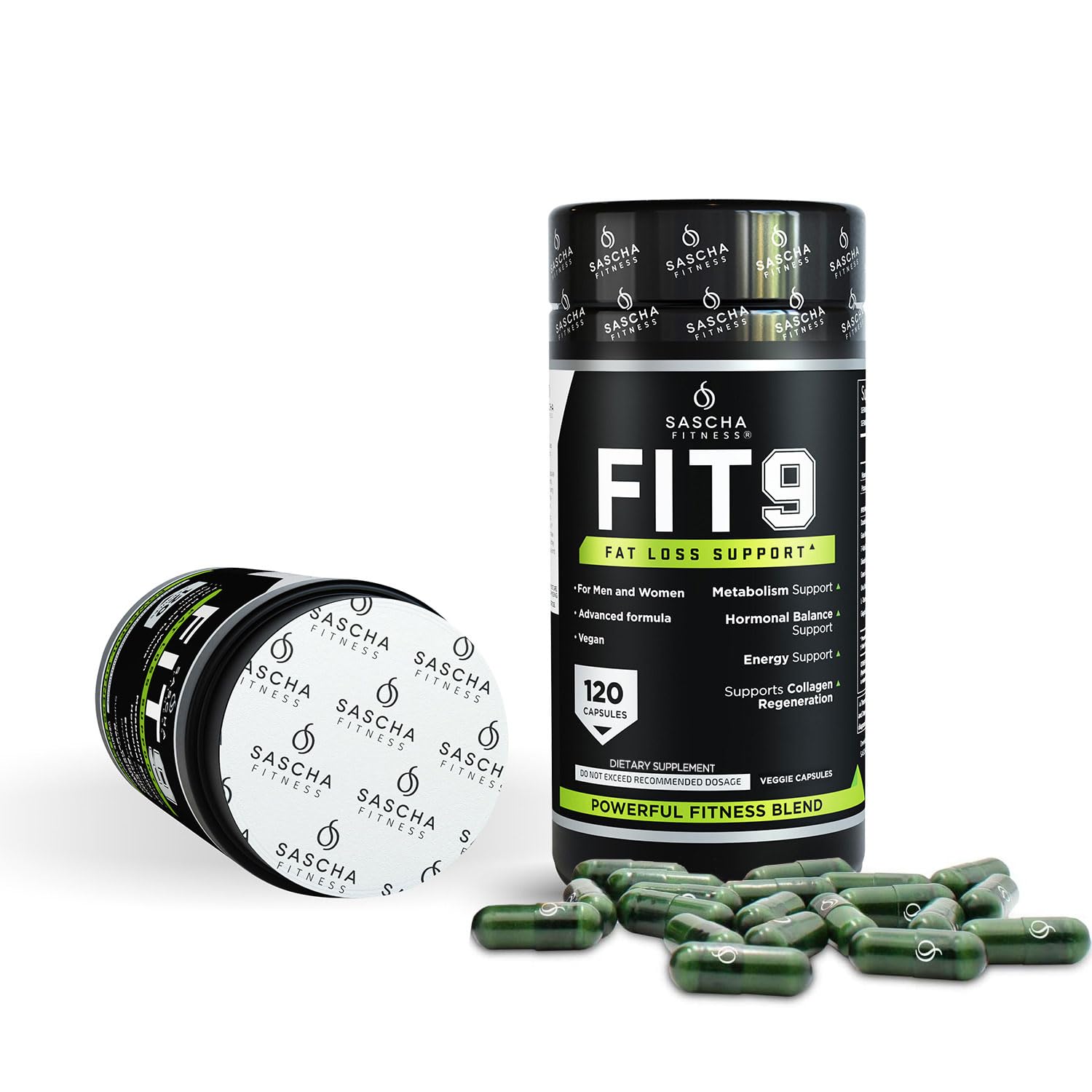 SASCHA FITNESS Fat Burner Supplement with measuring spoon for dosage