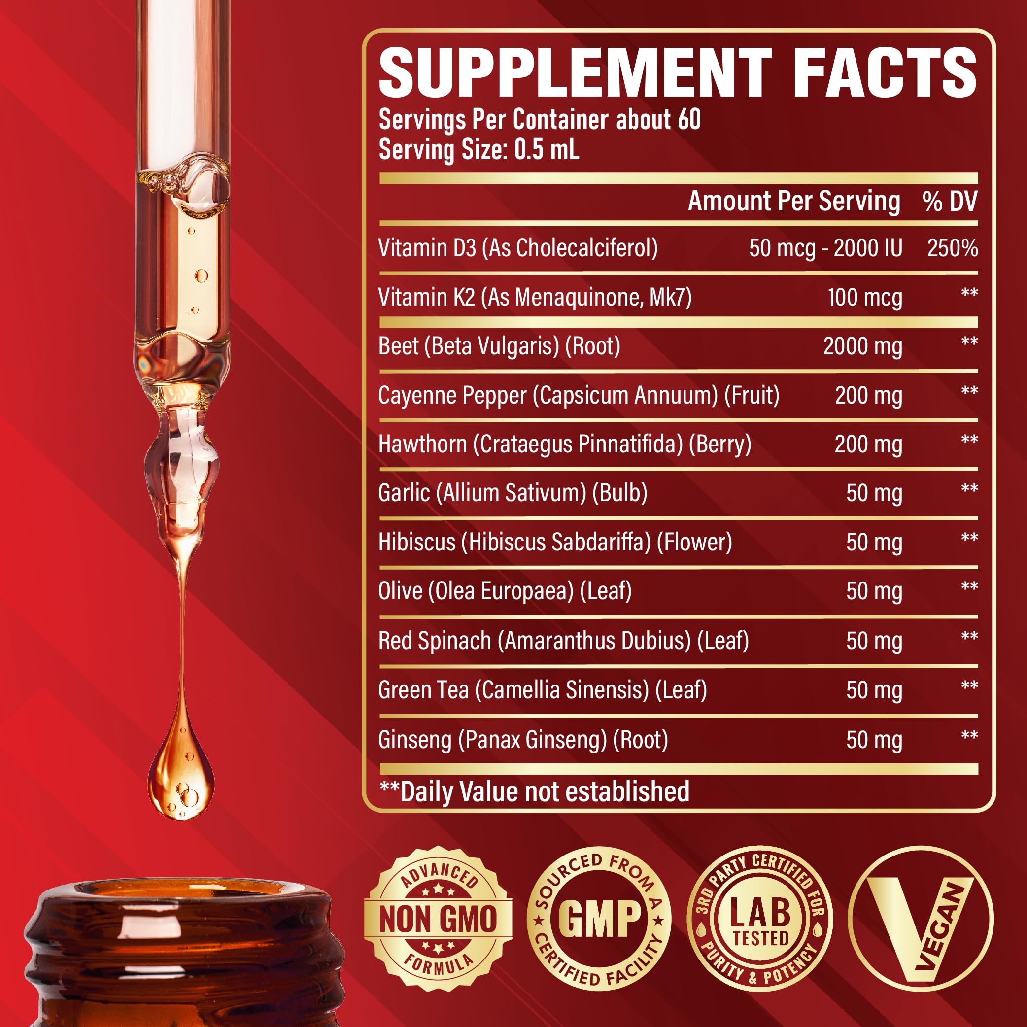 Satoomi Beet Root Liquid Drops 30ml bottle with dropper