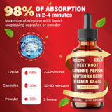 Satoomi Beet Root Liquid Drops 30ml bottle with green background