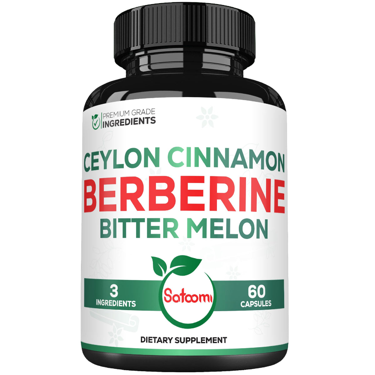 Satoomi Berberine HCl Supplement bottle front view
