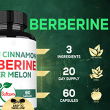 Satoomi Berberine HCl Supplement capsules on a table
