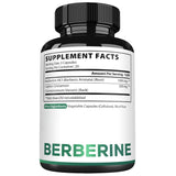 Satoomi Berberine Supplement 1500mg bottle with water glass