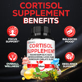 Satoomi Cortisol Supplement bottle with a measuring spoon