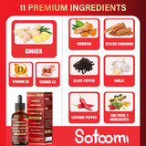 Satoomi Ginger Root Liquid Drops 30ml bottle side view