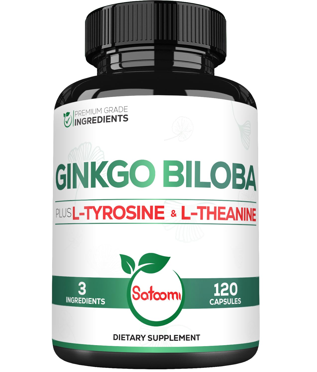 Satoomi Ginkgo Biloba Complex 1000mg bottle front view