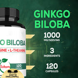 Satoomi Ginkgo Biloba Complex capsules on a wooden table