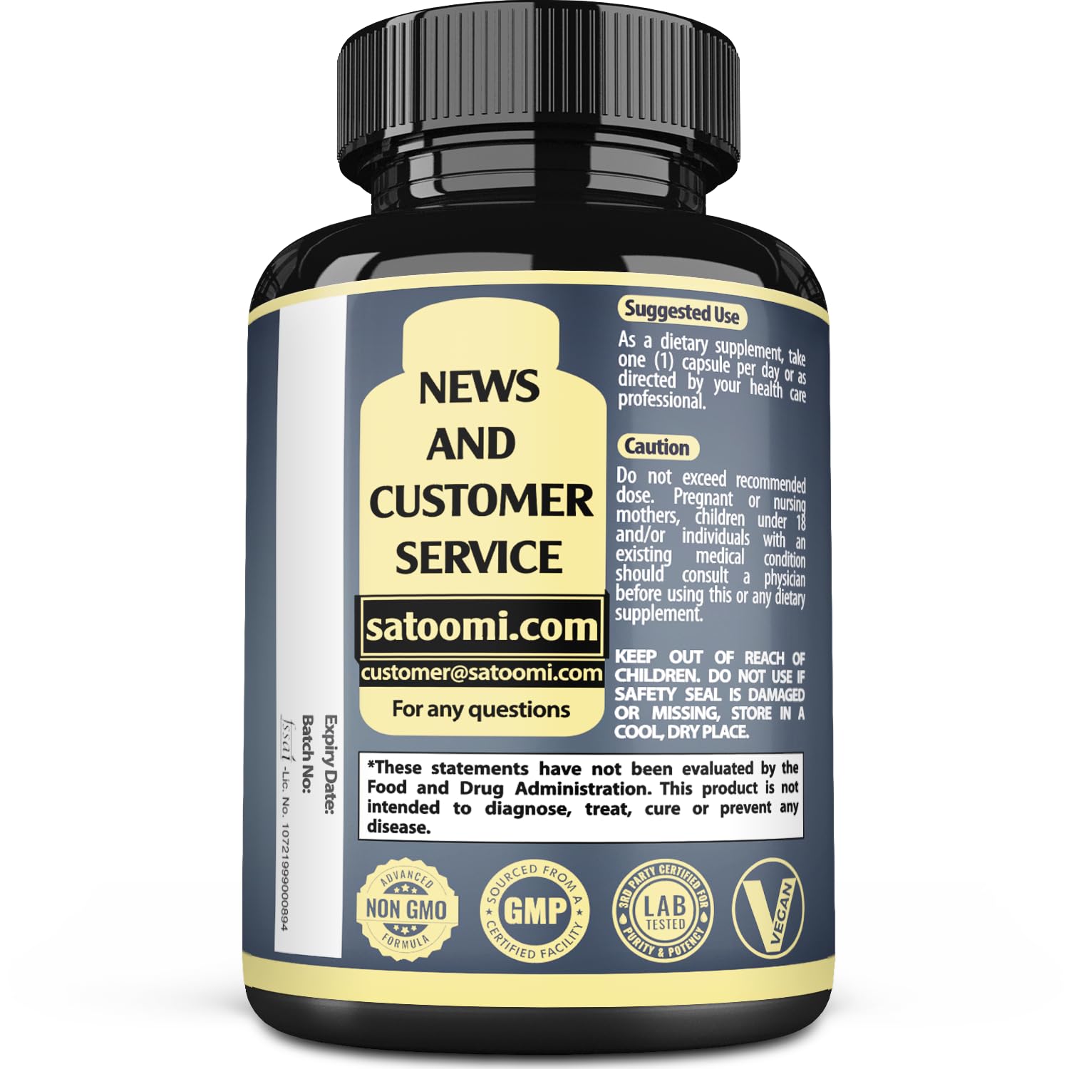 Satoomi Green Coffee Bean Extract displayed with herbal ingredients