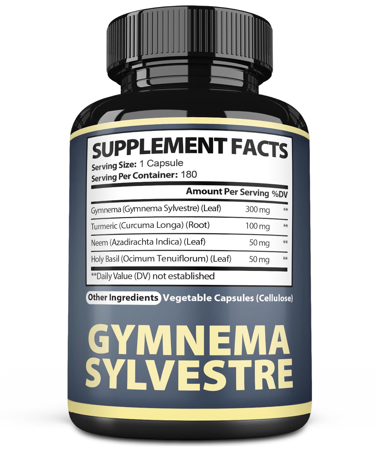 Satoomi Gymnema Sylvestre Extract Capsules packaging with dimensions