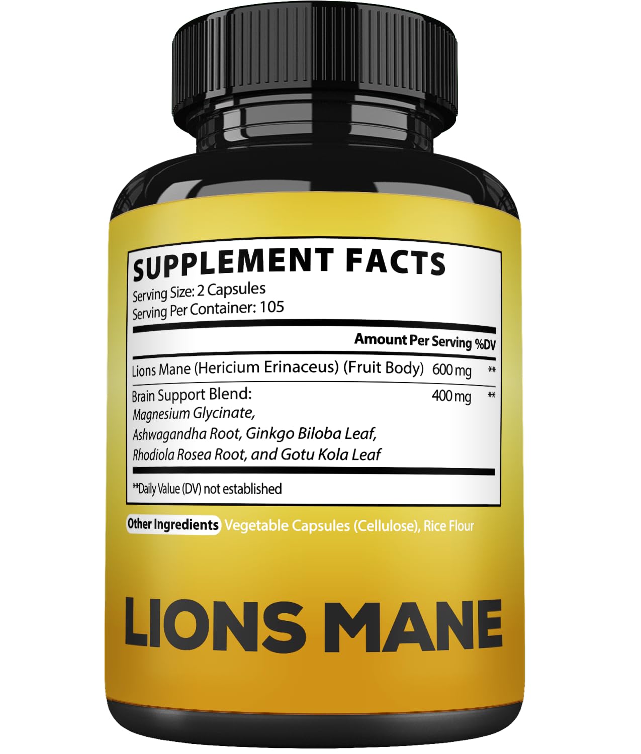 Satoomi Lions Mane Mushroom Capsules close-up of capsules