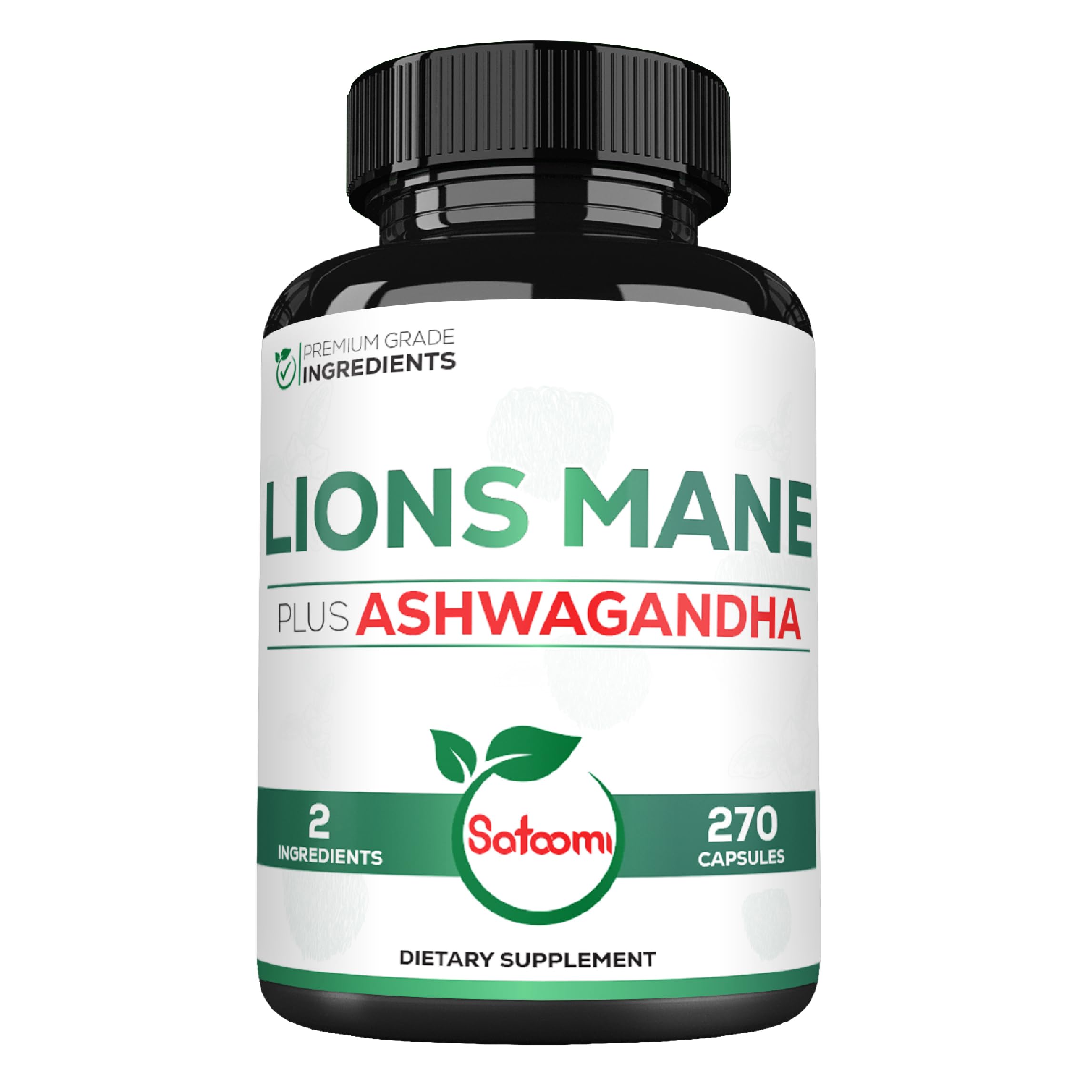 Satoomi Lions Mane Mushroom Complex 270 Capsules front view