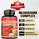 Satoomi Mushroom Supplement capsules in hand
