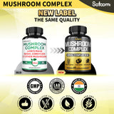 Satoomi Mushroom Supplement capsules on a table