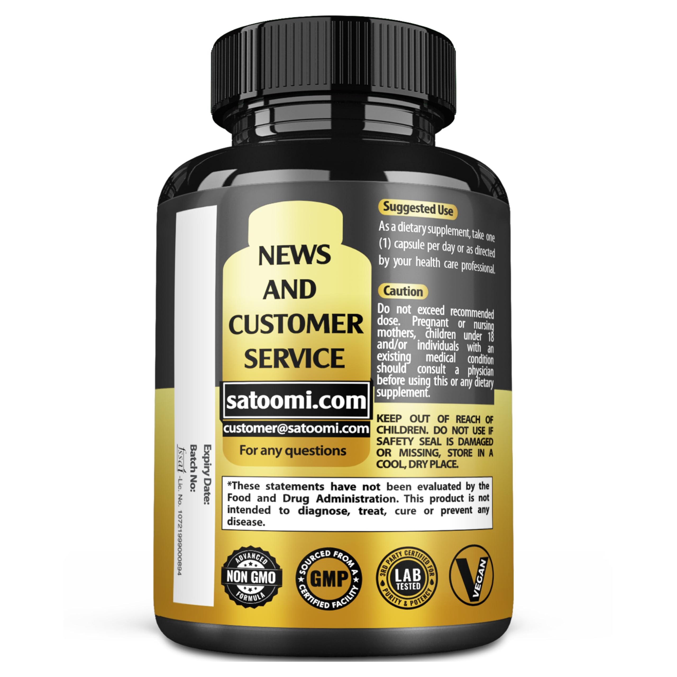 Satoomi Mushroom Supplement lifestyle image with bottle