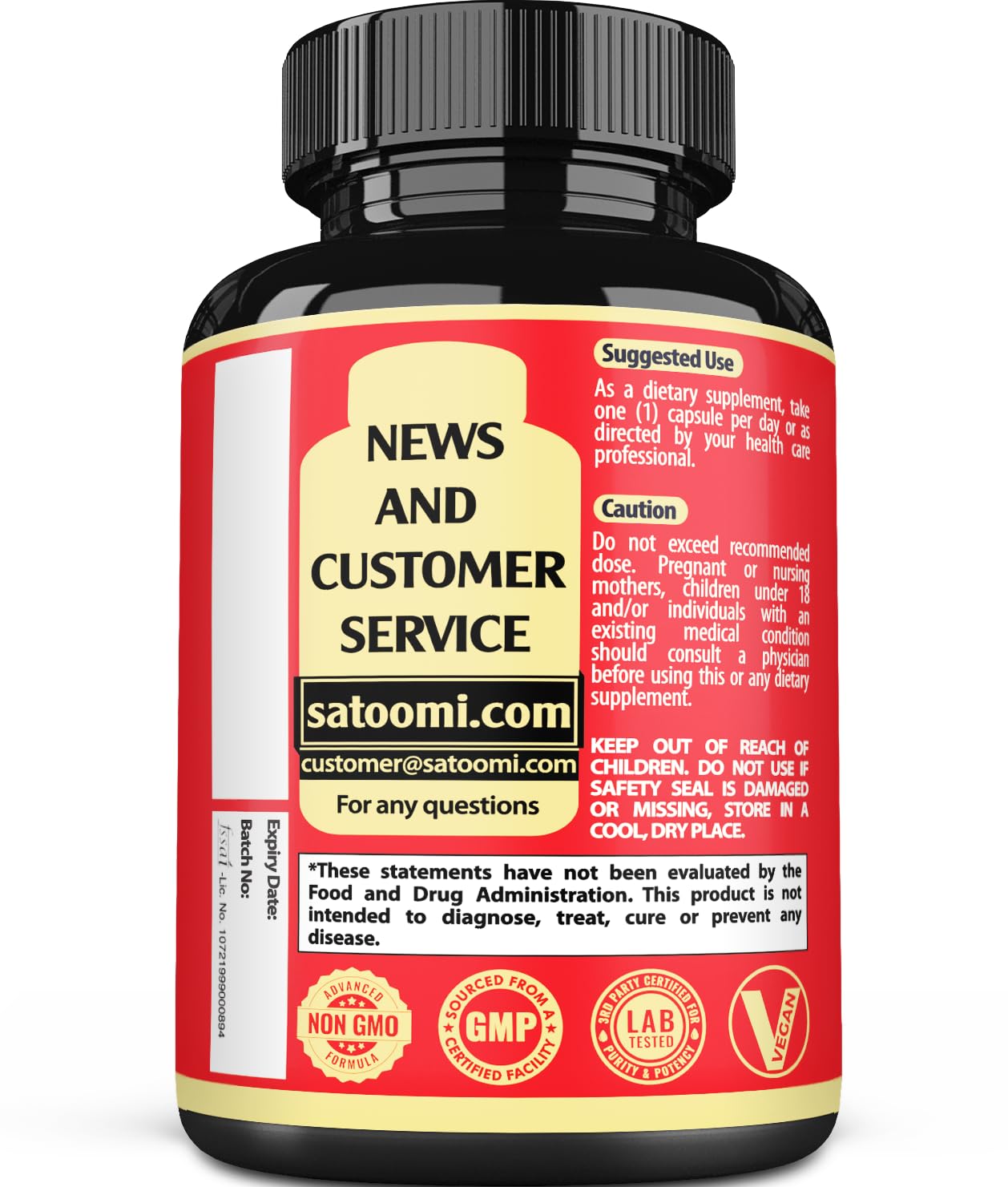 Satoomi Mushroom Supplement with 10 herbal ingredients