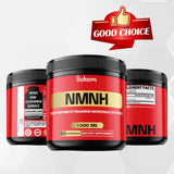 Satoomi NMN H Supplement displayed with other vitamins