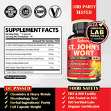 Satoomi St. John's Wort Herbal Supplement 90 capsules side view