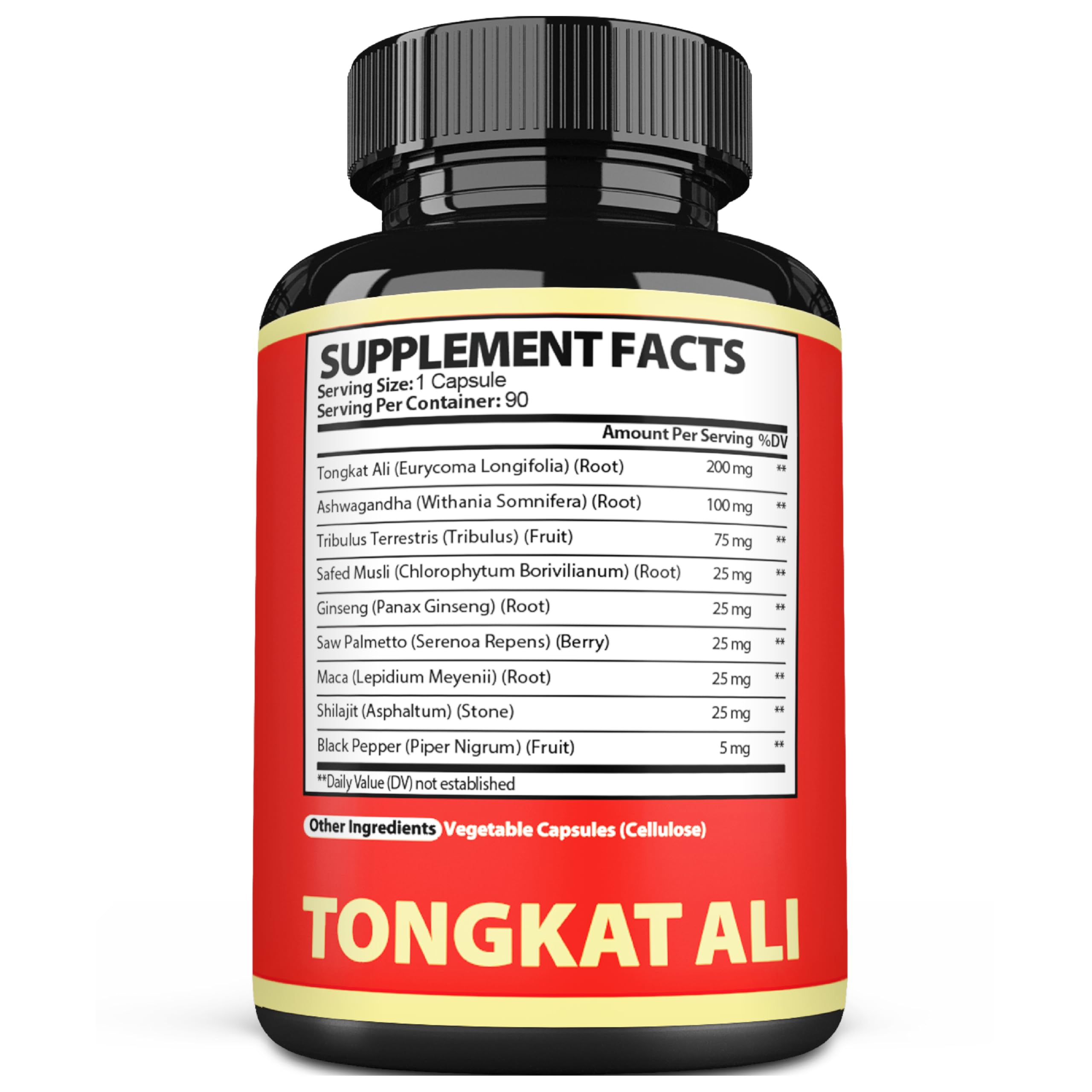 Satoomi Tribulus Terrestris Supplement bottle back view