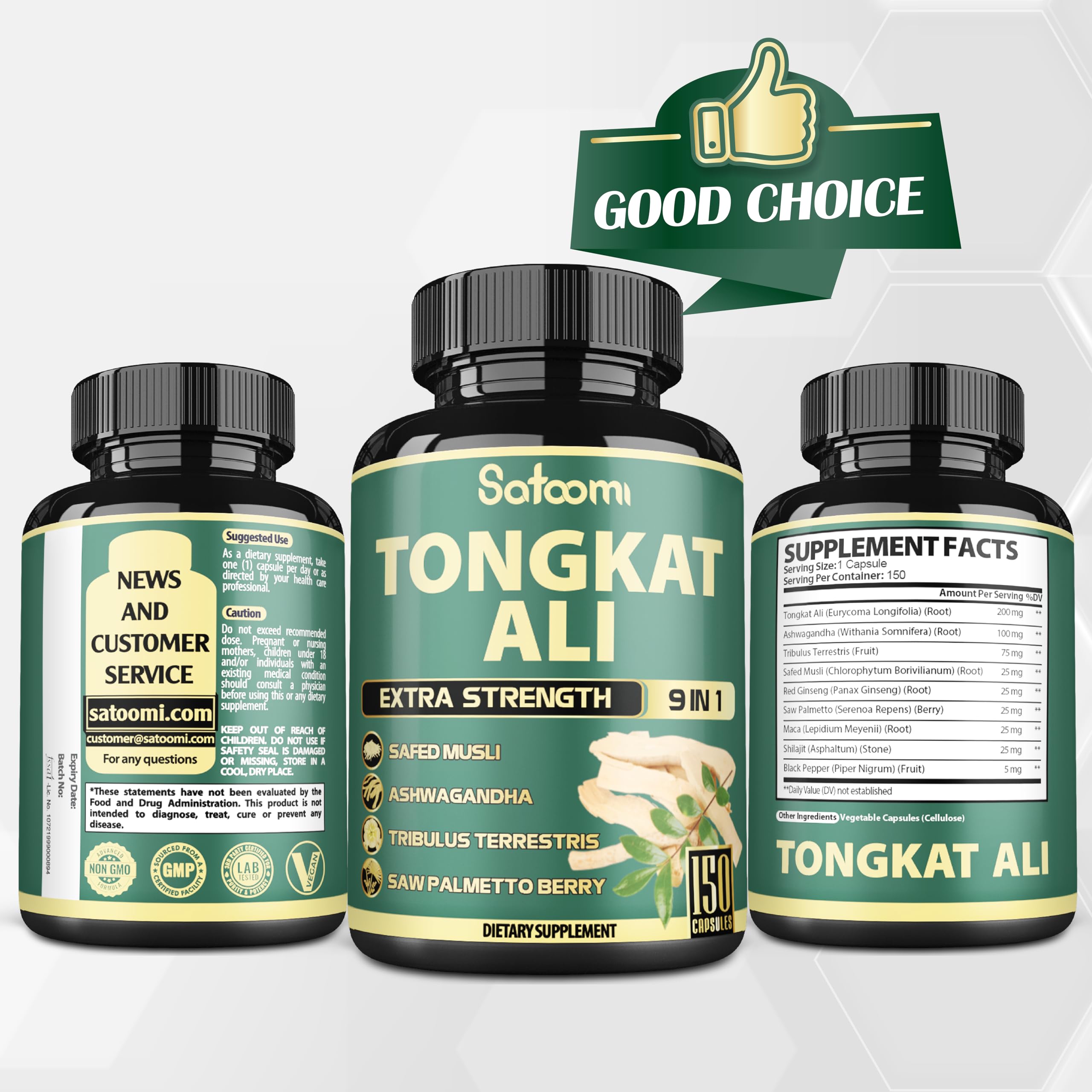 Satoomi Tribulus Terrestris Supplement capsule close-up