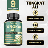 Satoomi Tribulus Terrestris Supplement capsules on a wooden surface