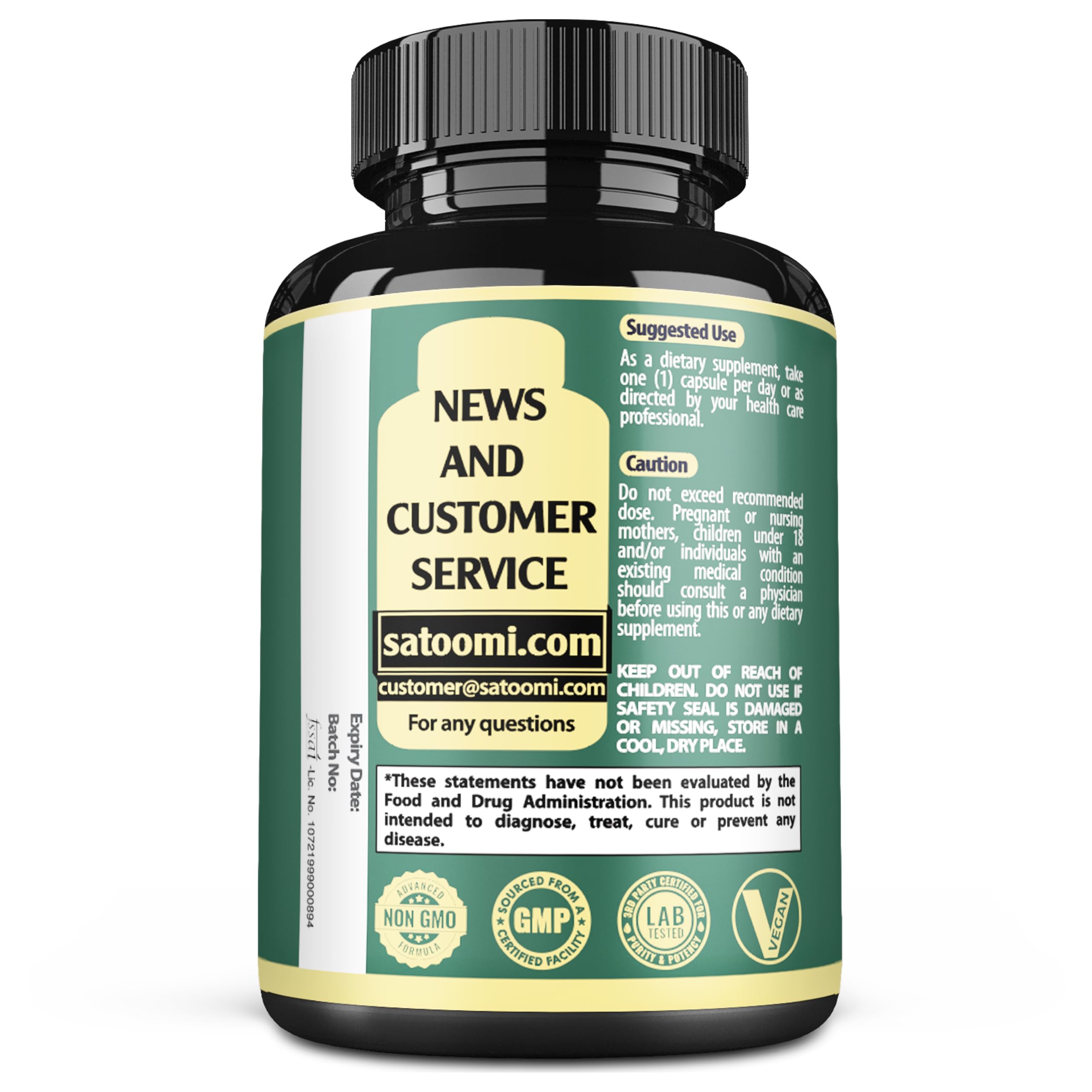 Satoomi Tribulus Terrestris Supplement displayed with other herbal supplements