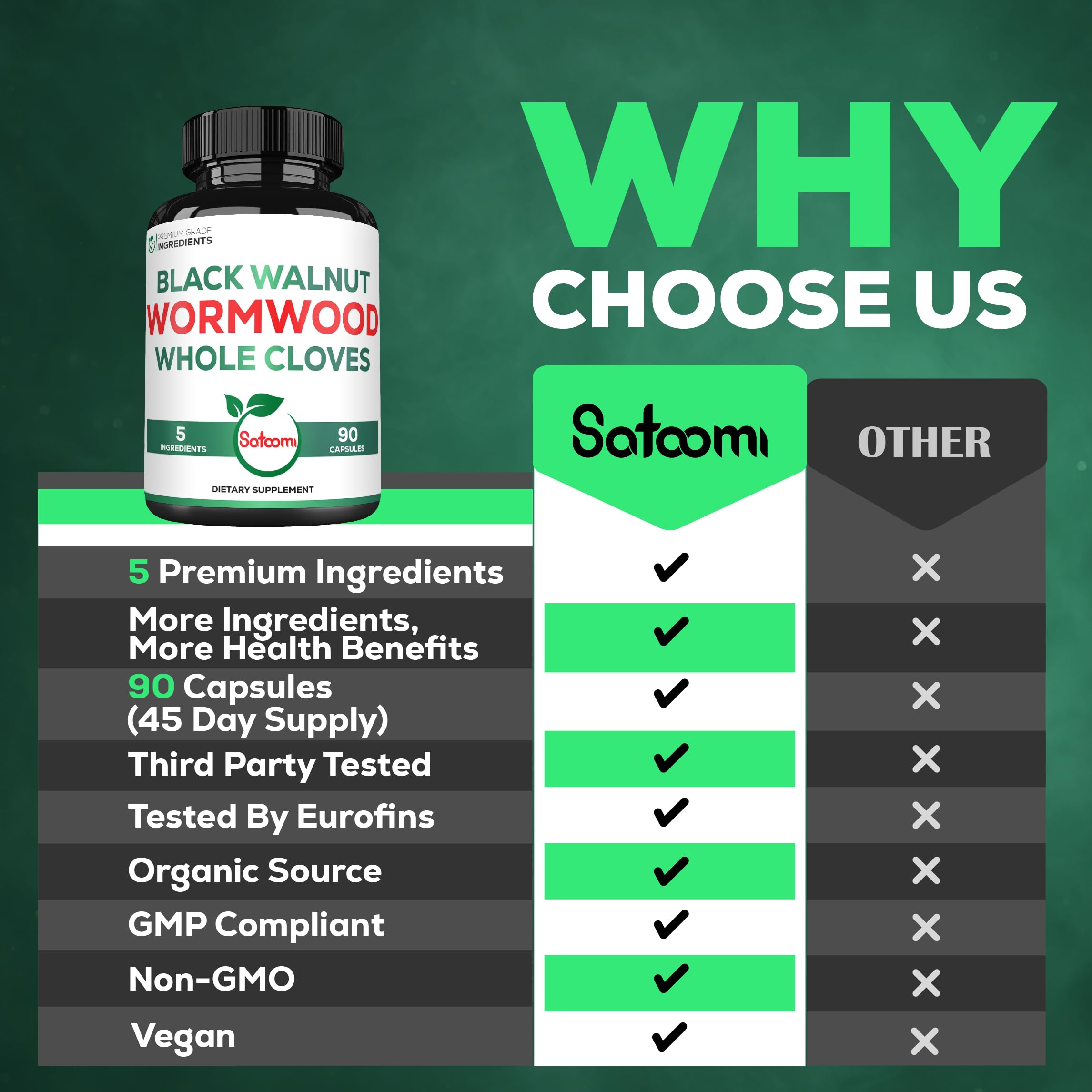 Satoomi Turmeric Capsules with a measuring spoon