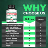 Satoomi Turmeric Capsules with a measuring spoon