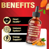 Satoomi Turmeric Liquid Supplement 30ml on wooden table
