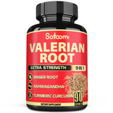 Satoomi Valerian Herbal Supplement 90 capsules front view