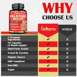Satoomi Valerian Herbal Supplement bottle with measuring spoon