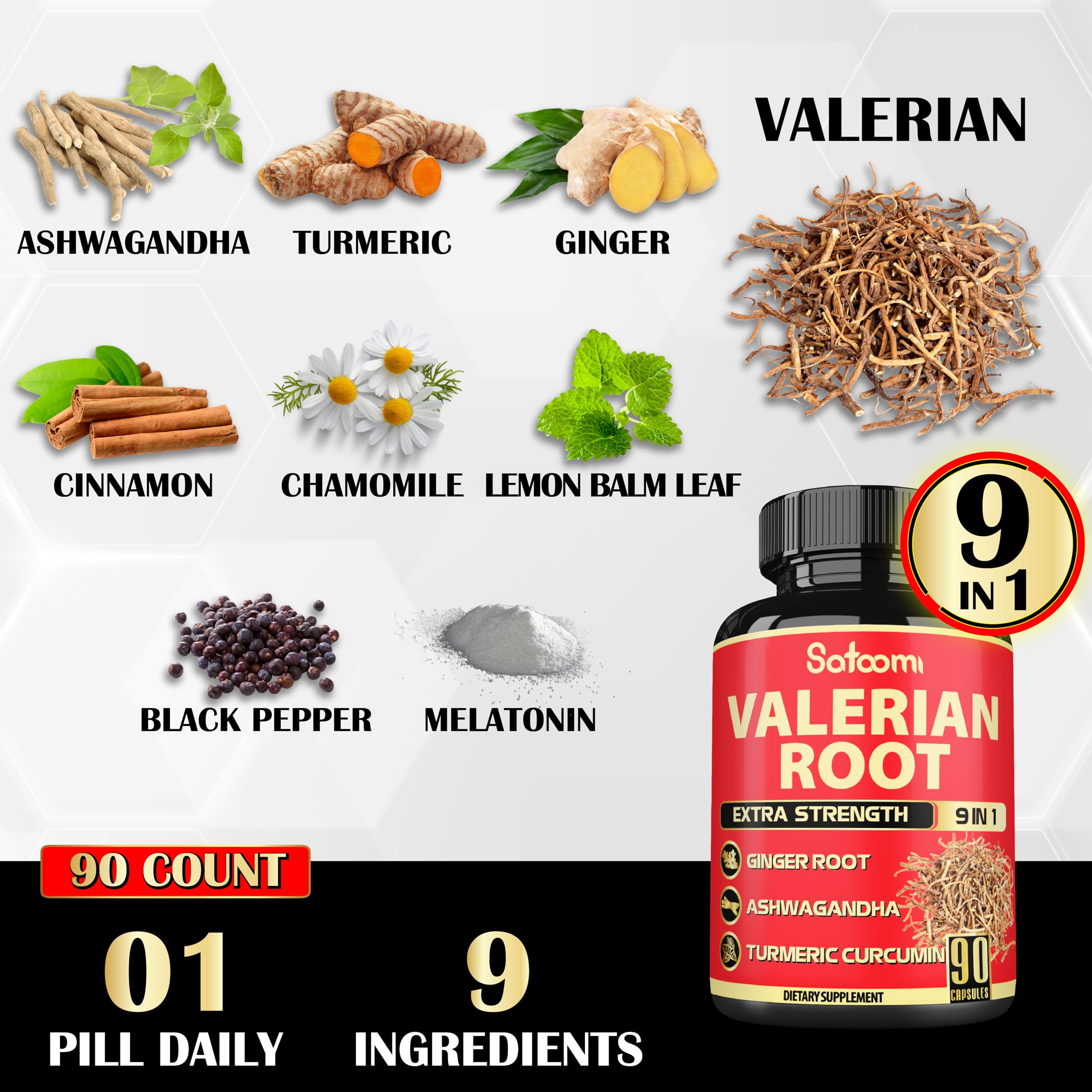 Satoomi Valerian Herbal Supplement ingredients list