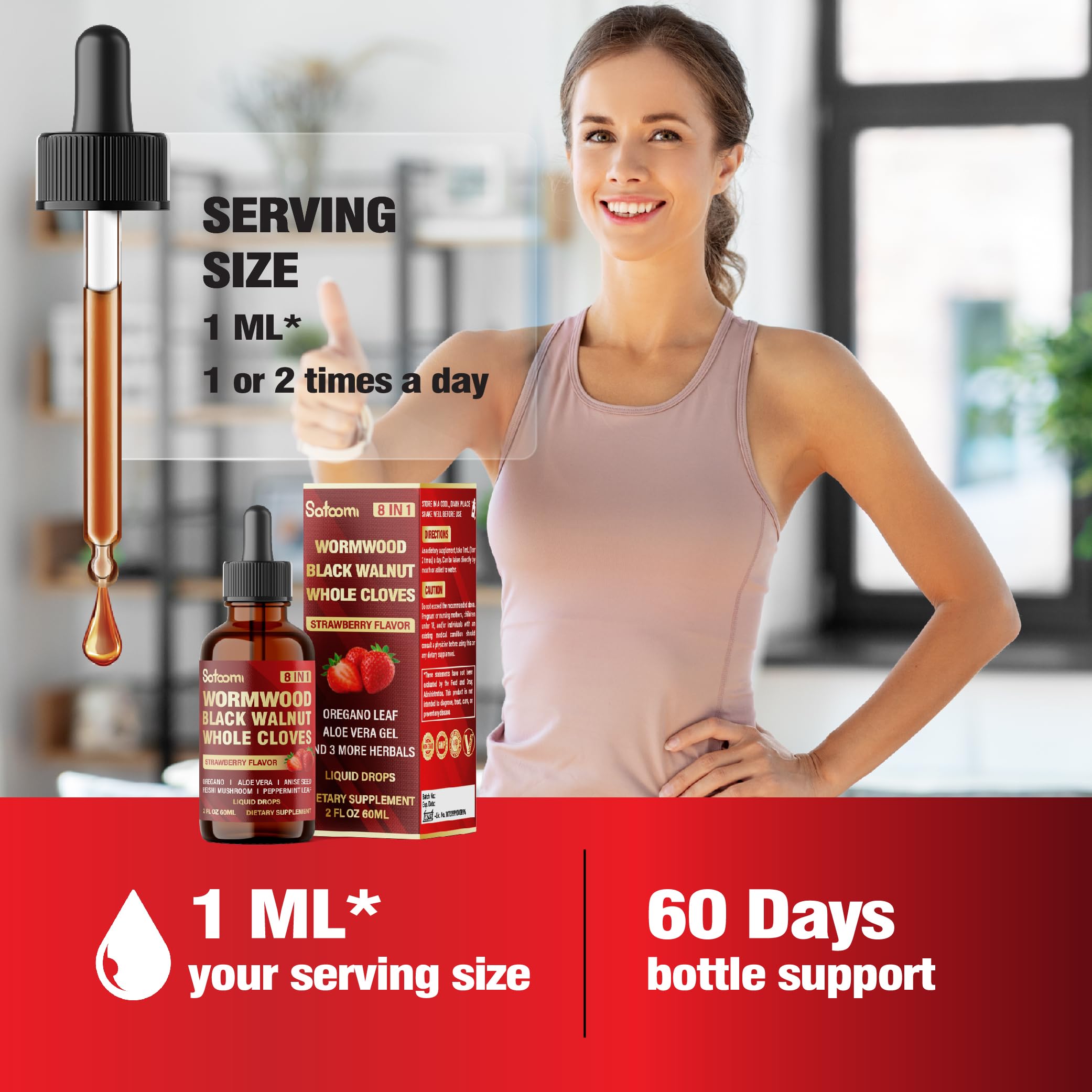 Satoomi Wormwood Liquid Drops 60ml in lifestyle setting