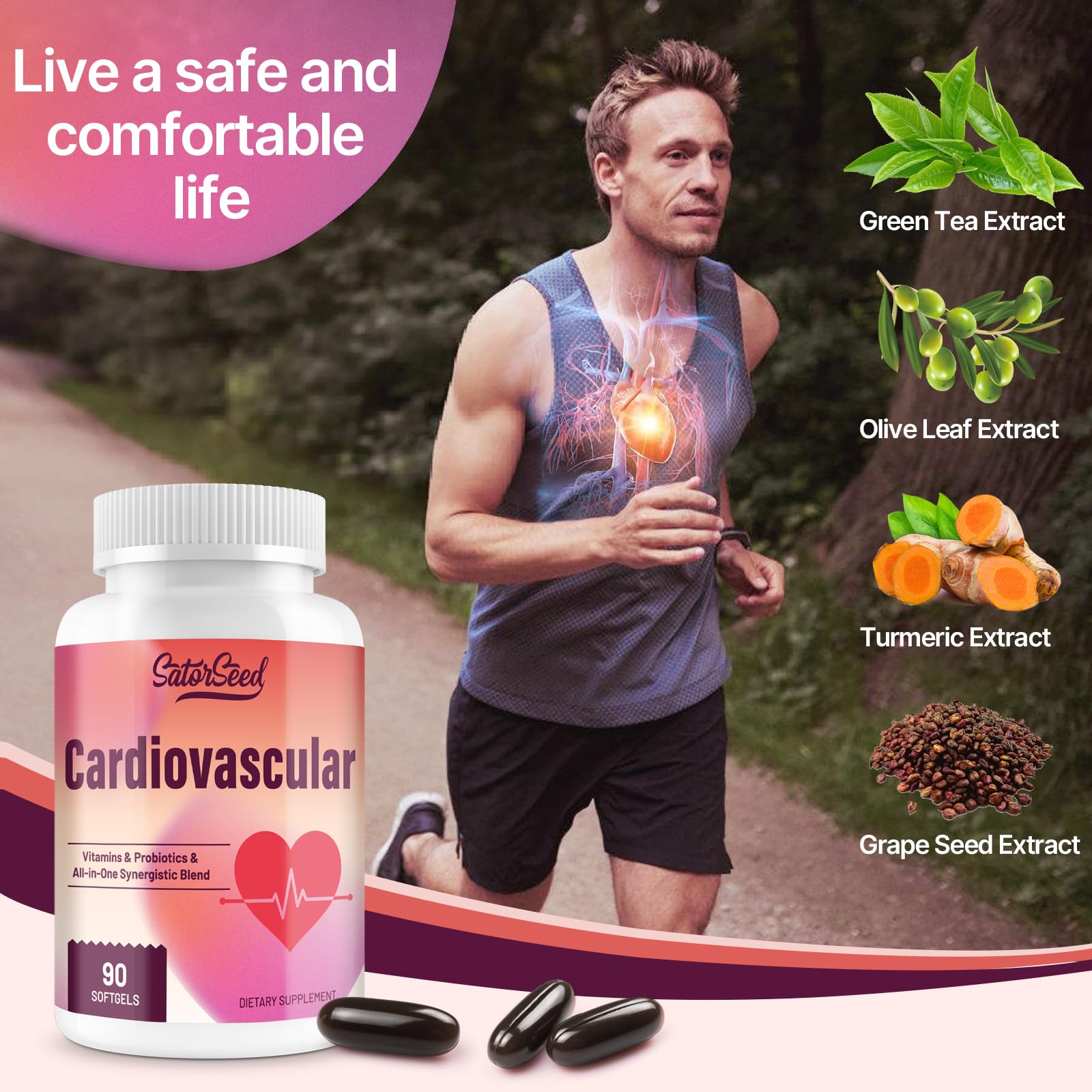 SatorSeed Blended Vitamin & Mineral Supplement softgel close-up