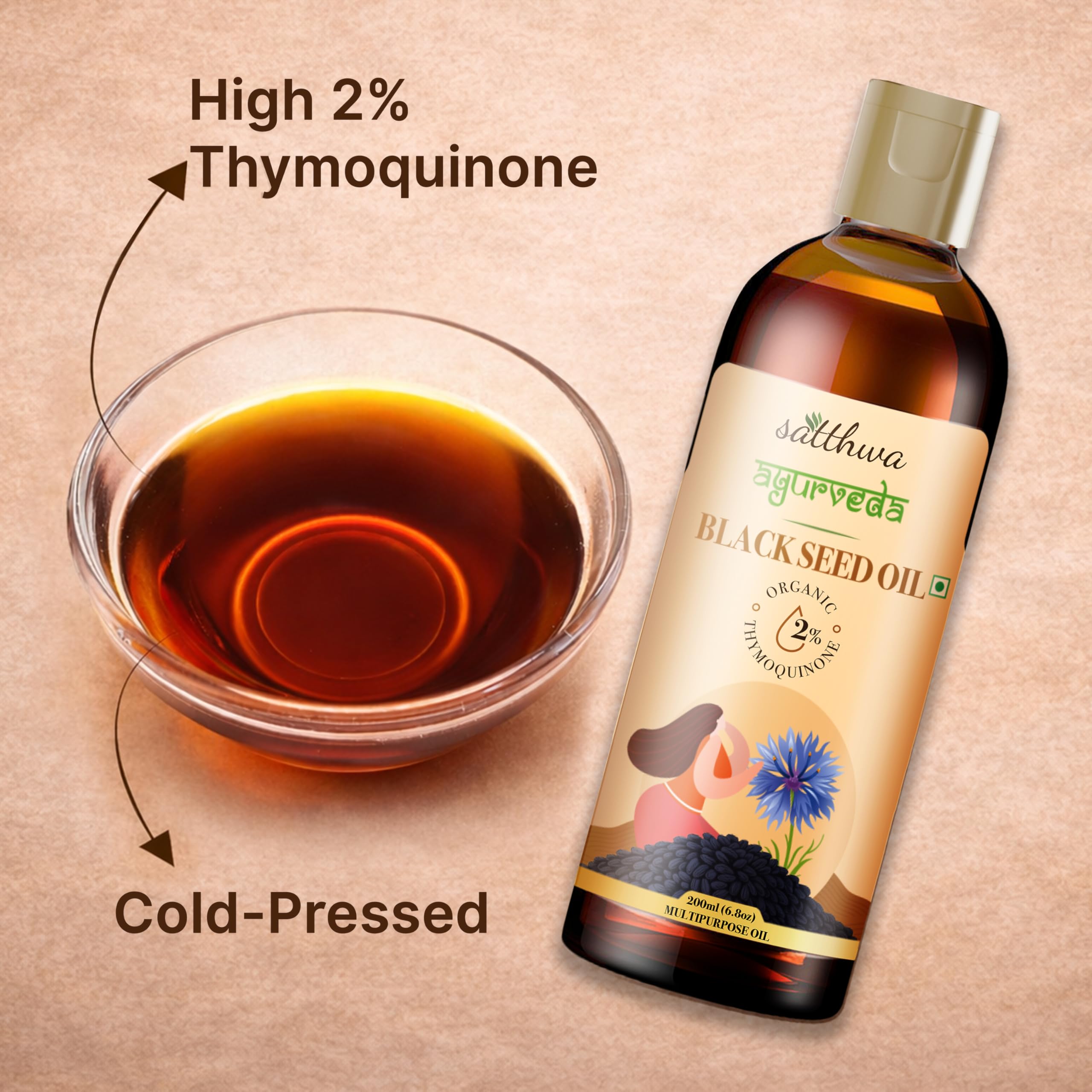 Satthwa Black Seed Oil 200g lifestyle scene