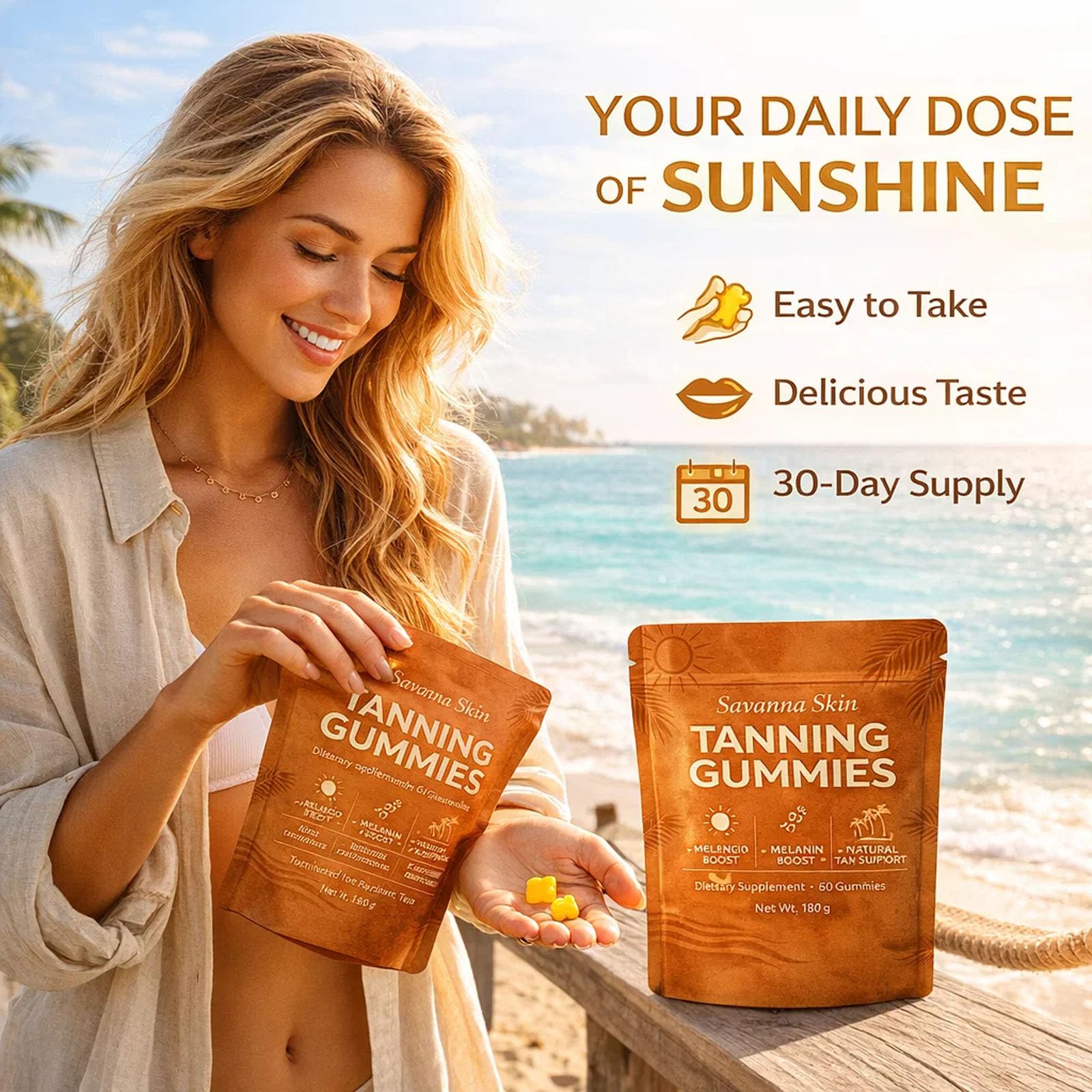 Savanna Skin Tanning Gummies lifestyle scene