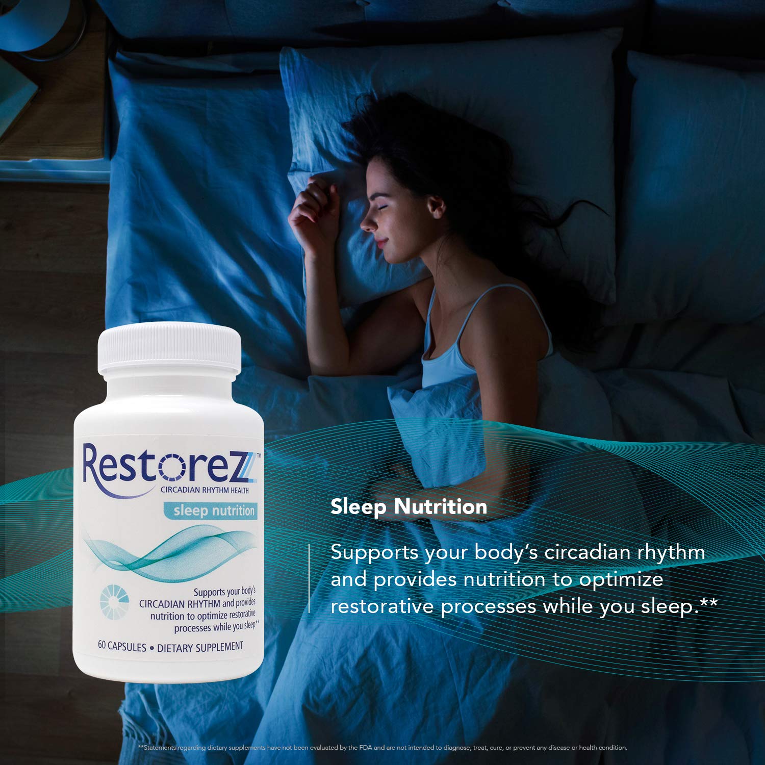 Savant Science RestoreZ Sleep Nutrition 60 Capsules close-up of capsules