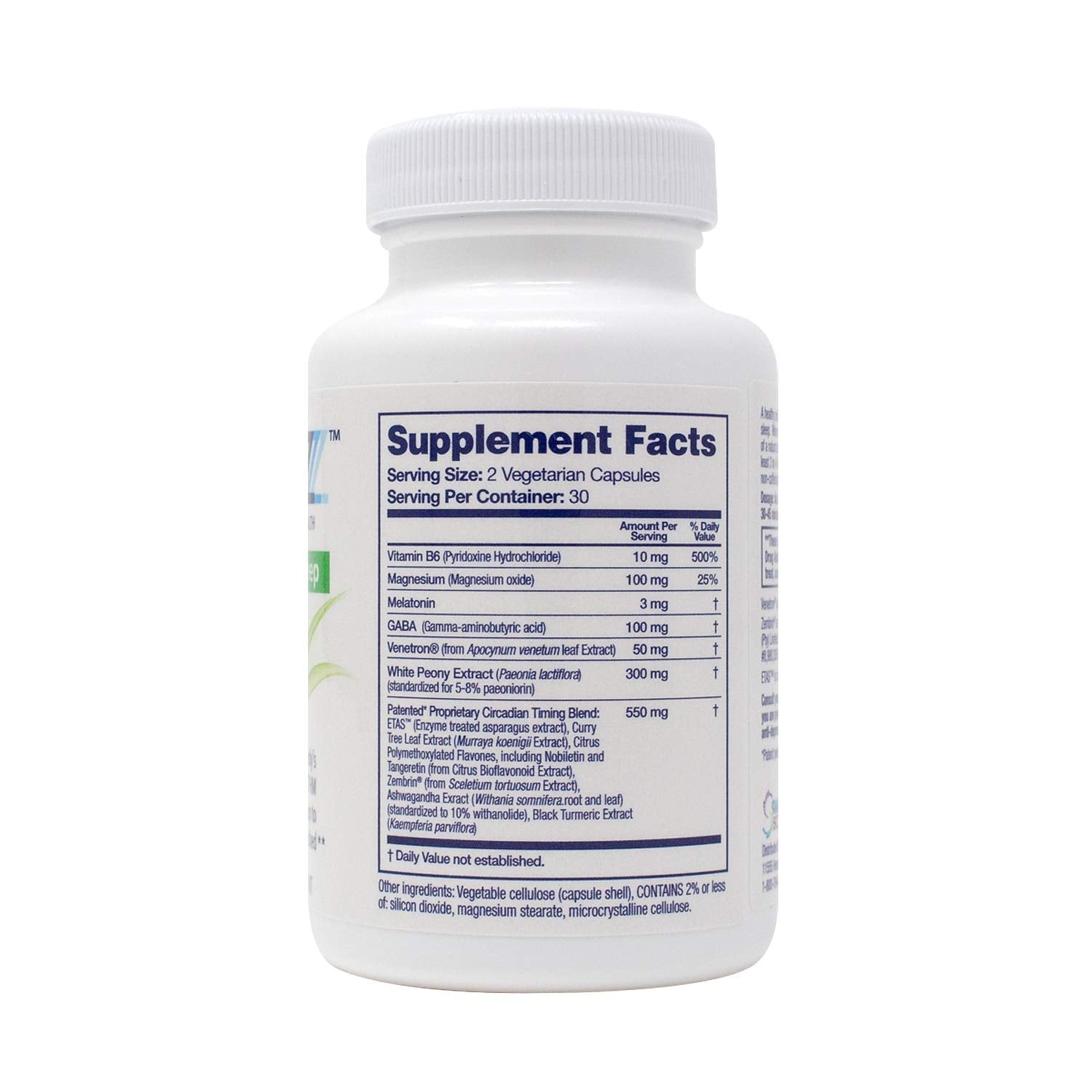 Savant Science Sleep Supplement 67g capsules on a wooden table